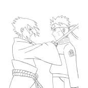 coloriage naruto shippuden duel avec sasuke